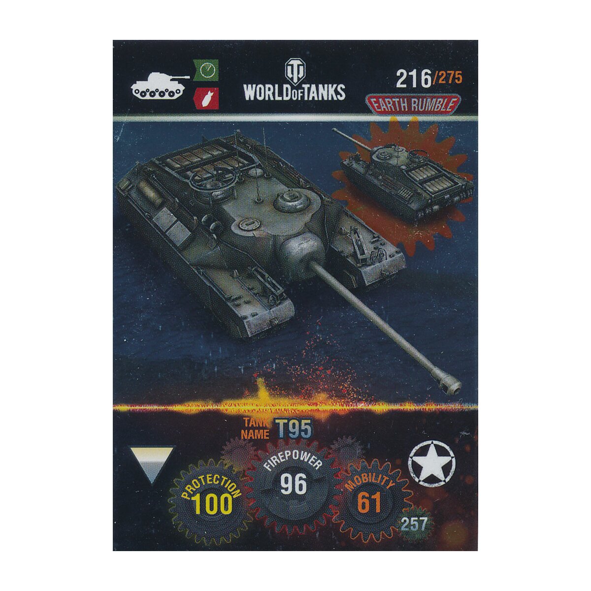 Nr. 216 - World of Tanks - T95 (Metal card) - Nation und Tank cards, 1,99