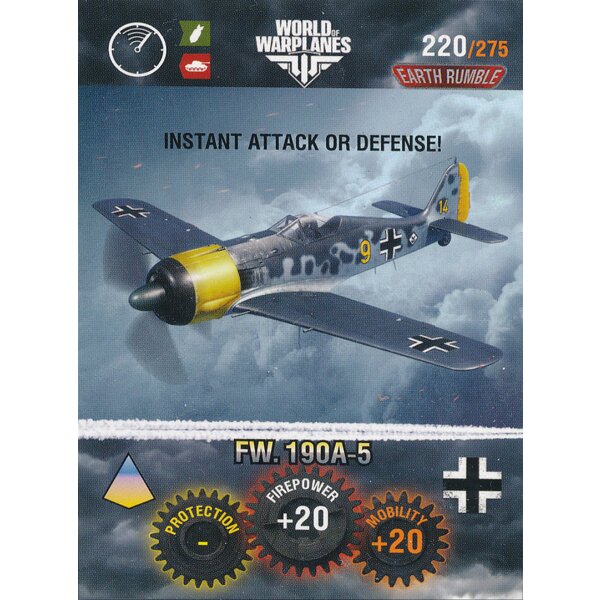 Nr. 220 - World of Tanks - FW. 190A-5 - Warplane cards