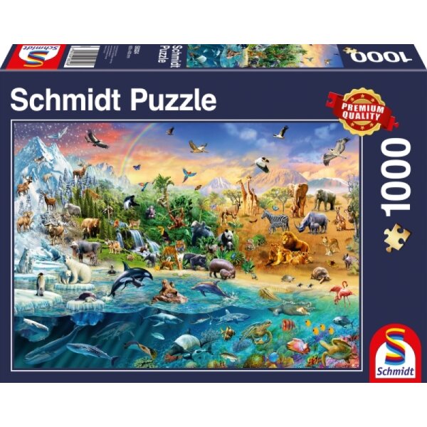 Schmidt Spiele 58324 - Die Welt der Tiere 1000 Teile