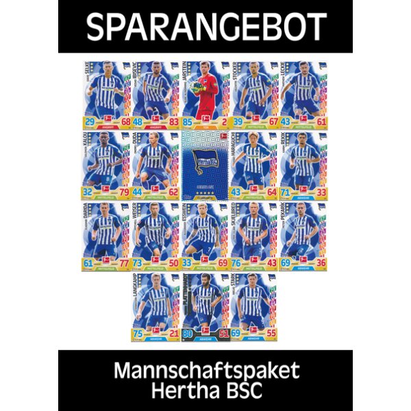 Topps Match Attax - 2017/18 - Mannschaftspaket - Hertha BSC Berlin