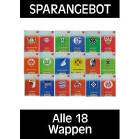 Topps Match Attax - 2017/18 - Alle 18 Wappen