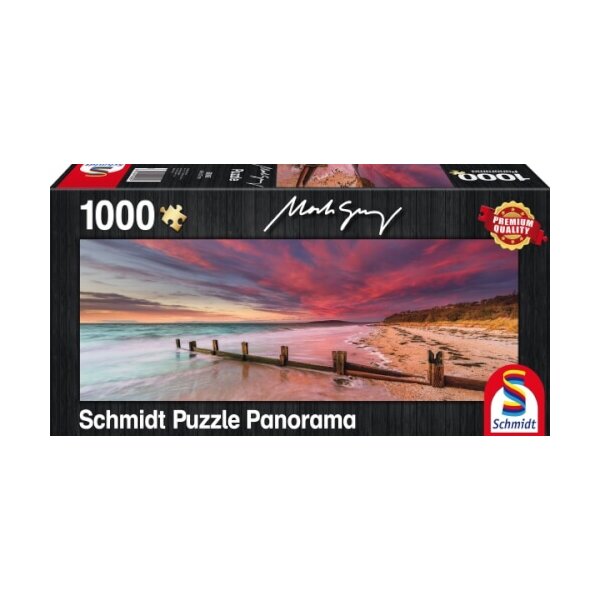 Schmidt Spiele 59395 - Panoramapuzzle, McCrae Beach, Mornington Peninsula, Victoria, Australia 1000 Teile