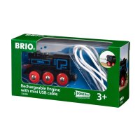 BRIO 63359900 - Schwarze Akku-Lok mit Mini-USB