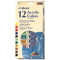 Hobby Line el Greco Acrylfarben 12 Tuben je 12 ml