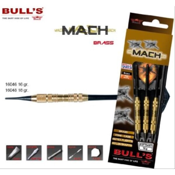 Bulls 3 Softpfeile Mach Brass 16 g