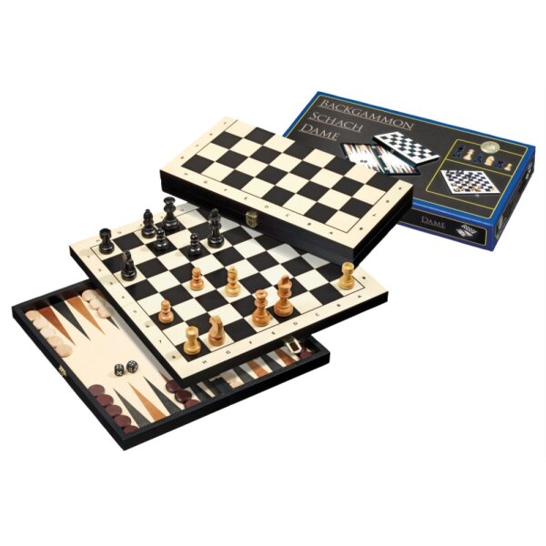 Philos 2511 - Reise-Schach-Backgammon-Dame-Set