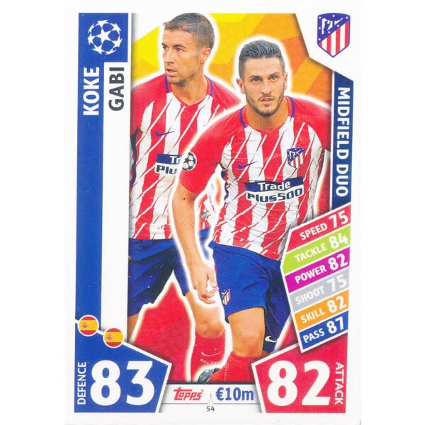 CL1718-054 - Koke / Gabi - Club Atletico de Madrid