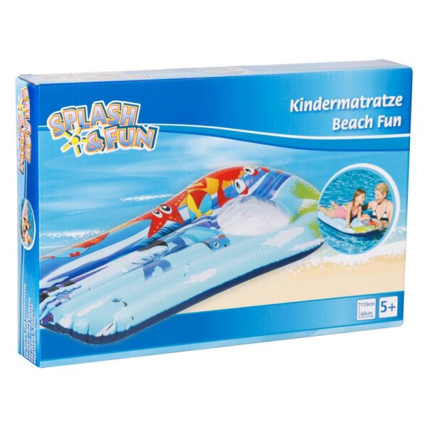 Splash & Fun Kindermatratze Beach Fun Sichtfenster 110x60cm