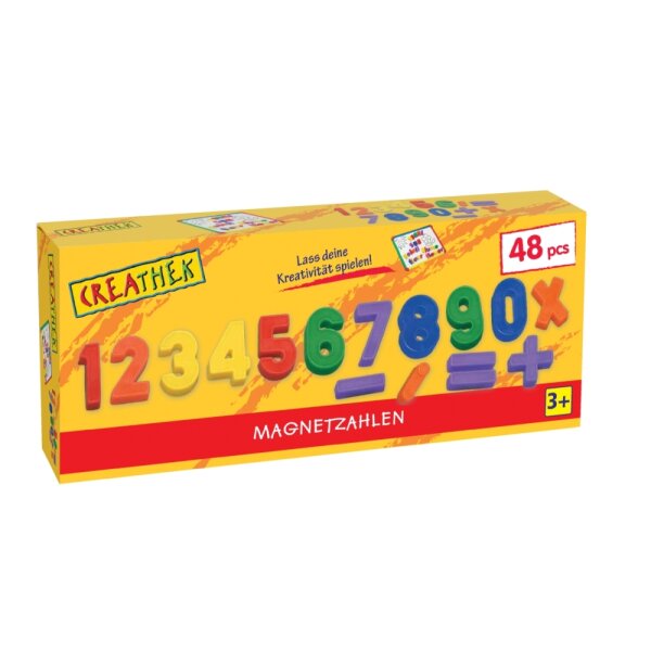 Creathek Magnet Zahlen & Zeichen, 48-teilig