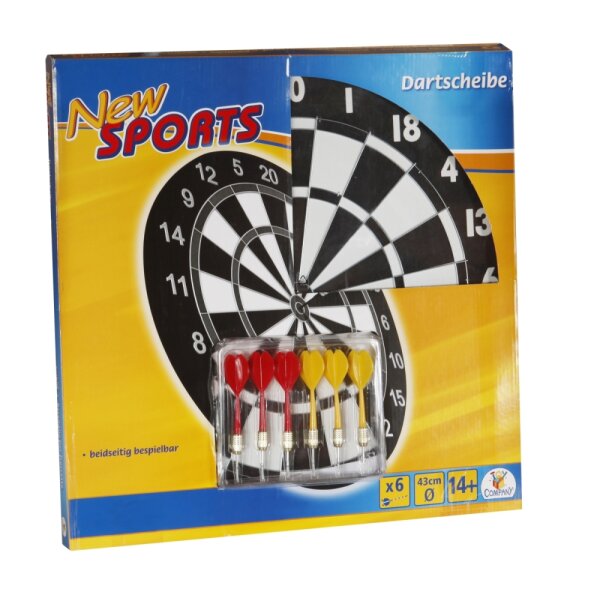 New Sports Dartboard inklusive 6 Pfeilen