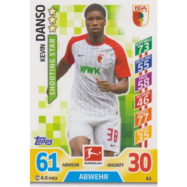 MX A1 - Kevin Danso - FC Augsburg - Saison 17/18