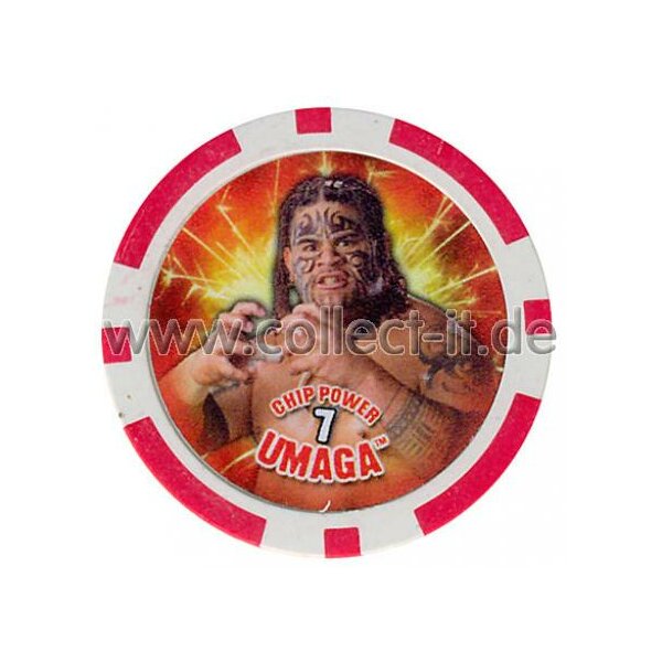 WWE Chip Regular - Umaga - rot - Serie 3