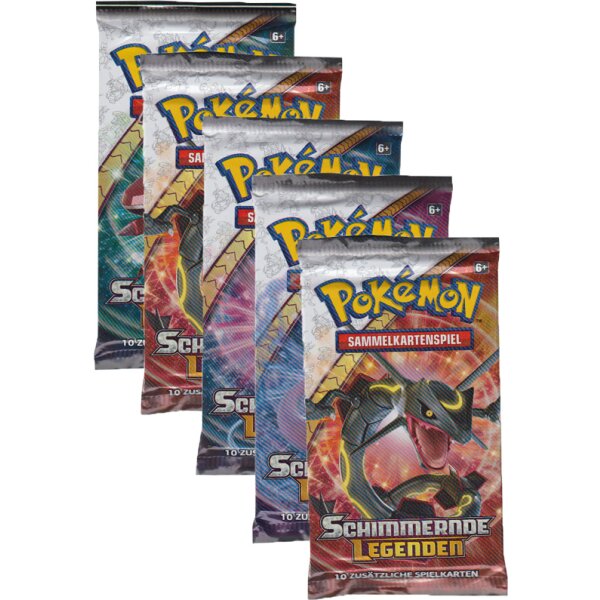 Pokemon - Schimmernde Legenden - 5 Booster