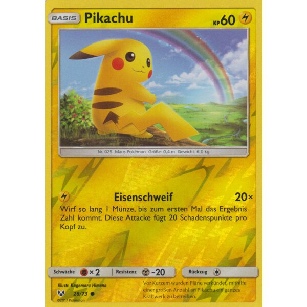 28/73 Pikachu - Reverse Holo - Schimmernde Legenden