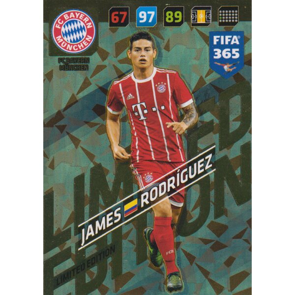 Fifa 365 Cards 2018 - LE34 - James Rodriguez - Limited Edition