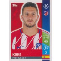 CL1718 - Sticker 52 - Koke Club - Atlético de Madrid