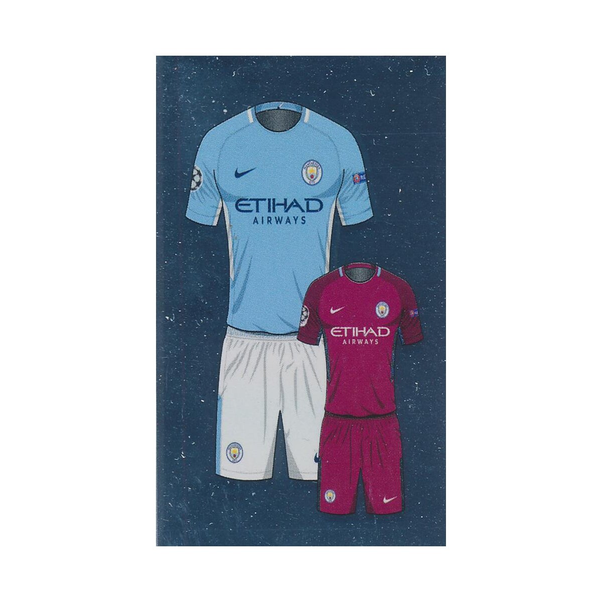 CL1718 - Sticker 156 - Home / Away Kit - Manchester City ...