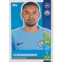 CL1718 - Sticker 166 - Fernandinho - Manchester City FC