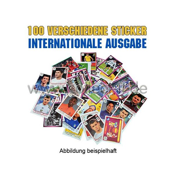 Panini EM 2012 - 100 verschiedene Sticker - INTERNATIONALE AUSGABE