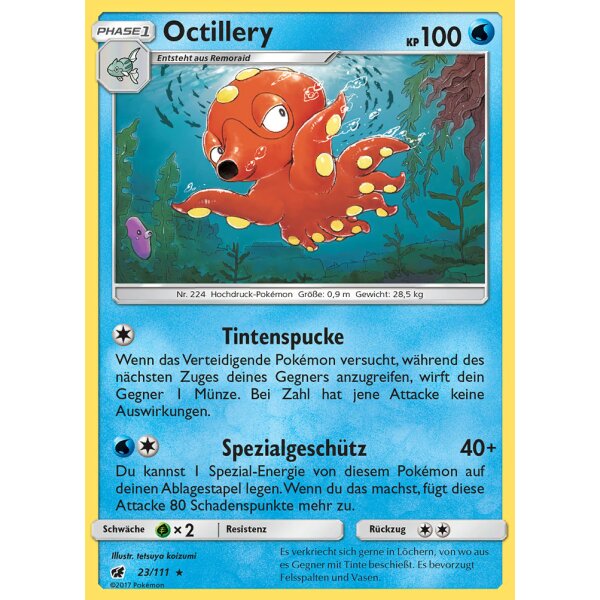 23/111 Octillery - Sonne und Mond - Aufziehen der Sturmröte