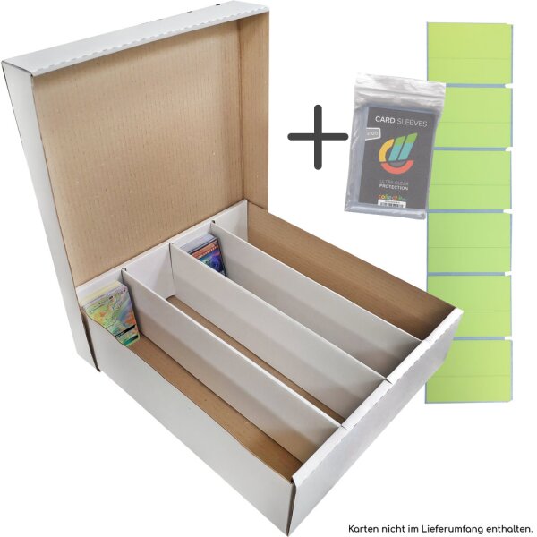 Riesen Deck-Box - Aufbewahrung (weiß) für 4000 Karten (Magic / Pokemon / YuGiOh Karten) + collect-it Hüllen