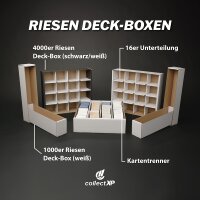 Riesen Deck-Box - Aufbewahrung (weiß) für 4000 Karten (Magic / Pokemon / YuGiOh Karten) + collect-it Hüllen