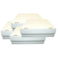 4 Riesen Deck-Boxen -  Aufbewahrung (weiß) für...