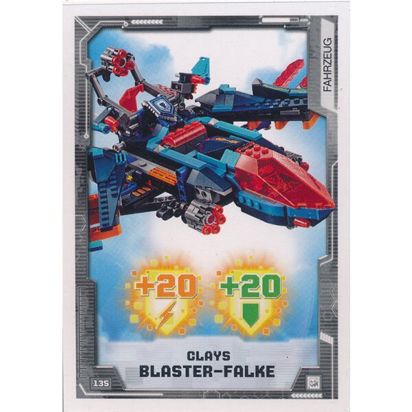 135 - Clays Blaster-Falke - Fahrzeugkarten - LEGO Nexo Knights 2