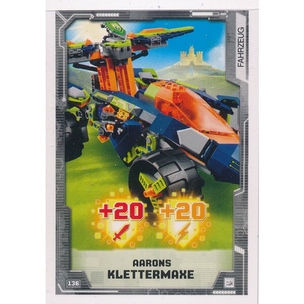 136 - Aarons Klettermaxe - Fahrzeugkarten - LEGO Nexo Knights 2