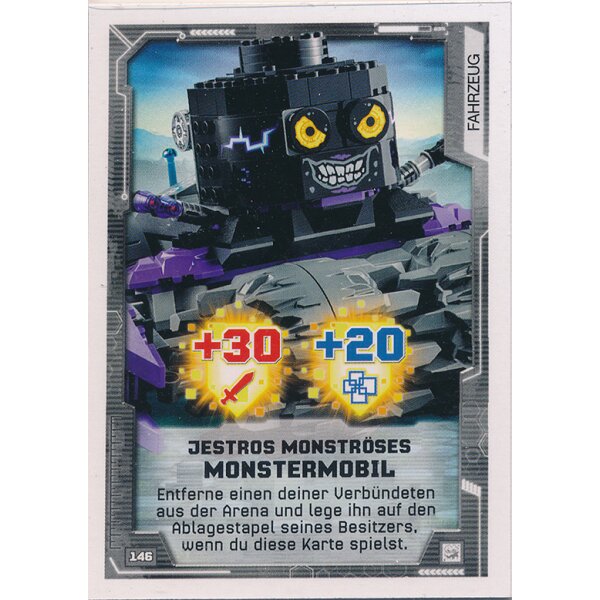 146 - Jestros monströses Monstermobil - Fahrzeugkarten - LEGO Nexo Knights 2