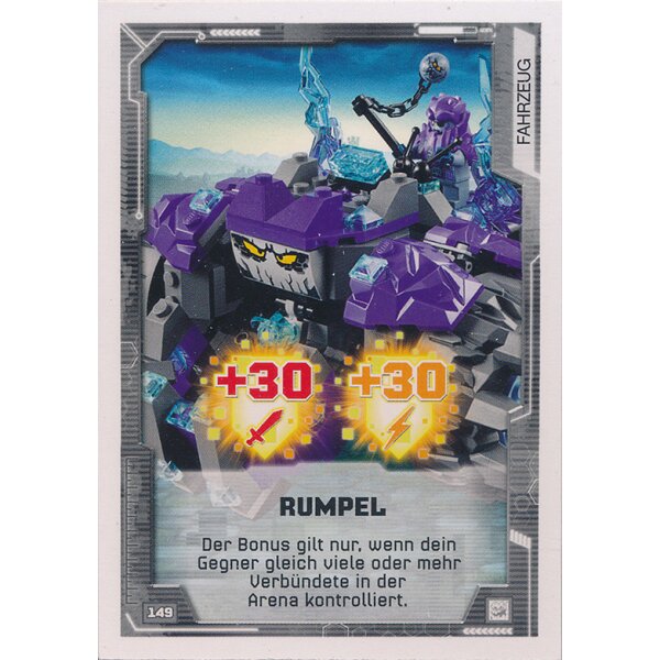 149 - Rumpel - Fahrzeugkarten - LEGO Nexo Knights 2