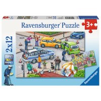Ravensburger 07578 - Mit Blaulicht unterwegs - 2x12 Teile