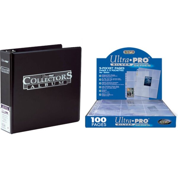 Black Collector Card Album + 100 Ultra Pro 9-Pocket Ordnerseiten