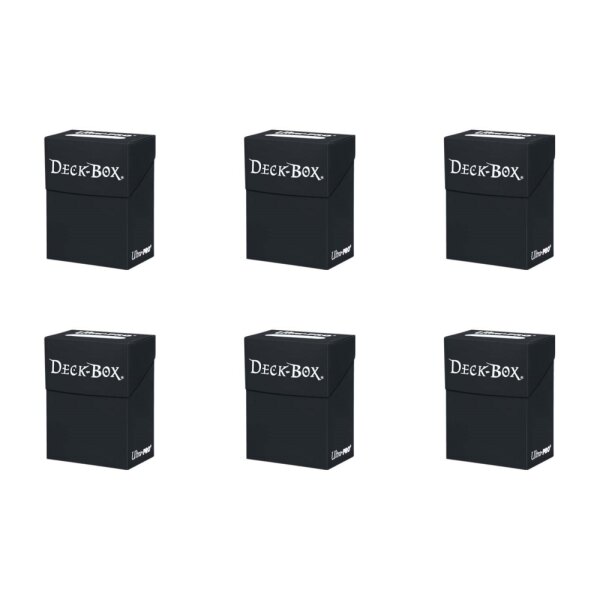 6x Ultra Pro Deck Box Schwarz - Black im Sparset