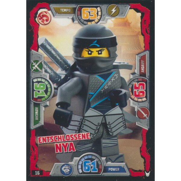 016 - Entschlossene Nya - Helden Karte - LEGO Ninjago Serie 3