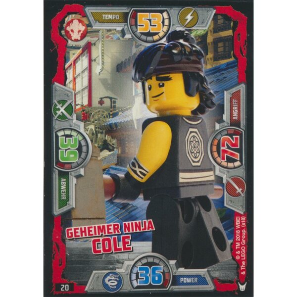 020 - Geheimer Ninja Cole - Helden Karte - LEGO Ninjago Serie 3