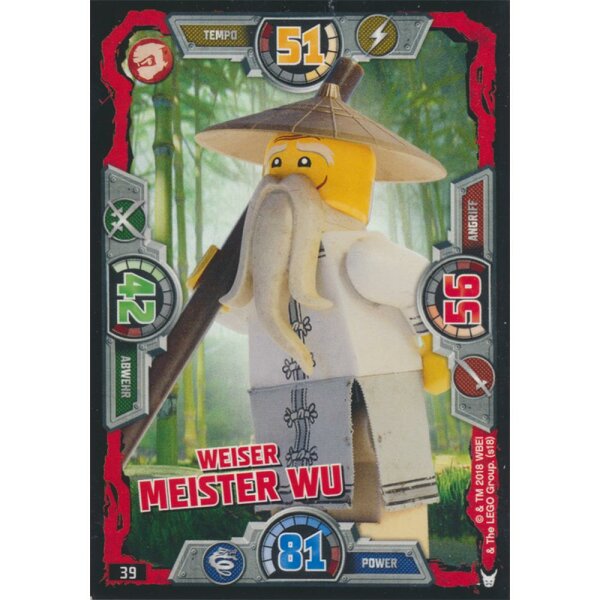 039 - Weiser Meister Wu - Helden Karte - LEGO Ninjago Serie 3