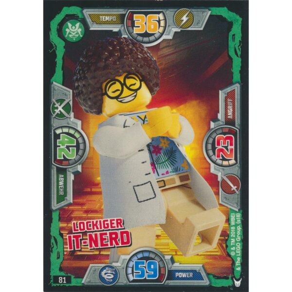 081 - Lockiger IT-Nerd - Schurken Karte - LEGO Ninjago Serie 3
