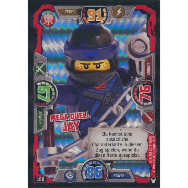 188 - Mega Duell Jay - Megahelden Karte - LEGO Ninjago Serie 3