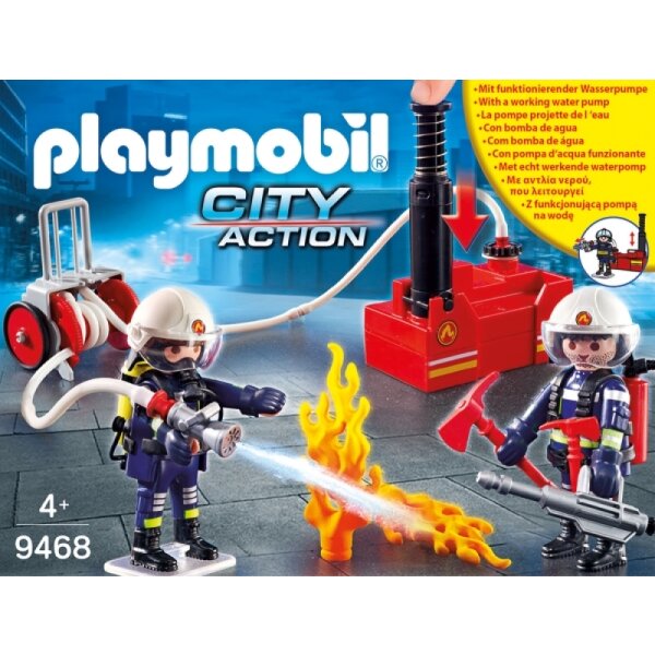 Playmobil Feuerwehr 9468 - Feuerwehrmänner mit Löschpumpe