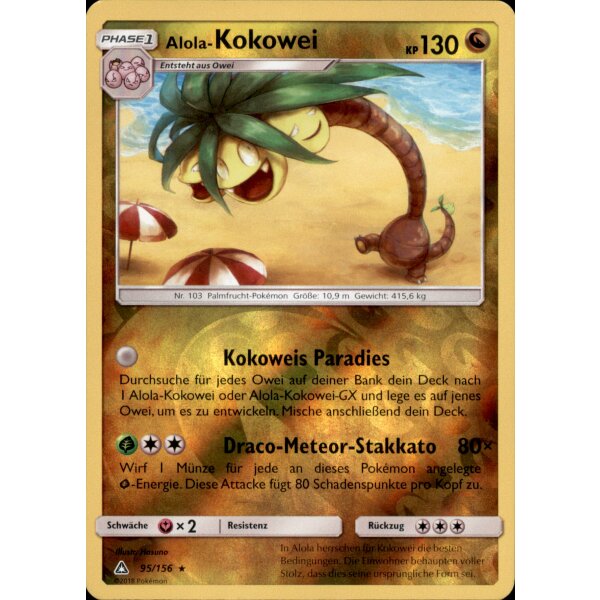 95/156 Alola-Kokowei - Reverse Holo - Ultra-Prisma