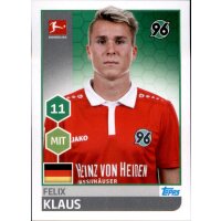 TOPPS Bundesliga 2017/2018 - Sticker 119 - Felix Klaus