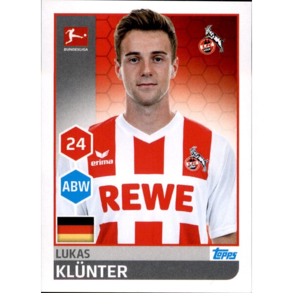 TOPPS Bundesliga 2017/2018 - Sticker 141 - Lukas Klünter