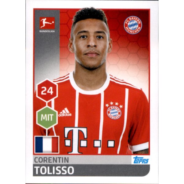 TOPPS Bundesliga 2017/2018 - Sticker 225 - Corentin Tolisso
