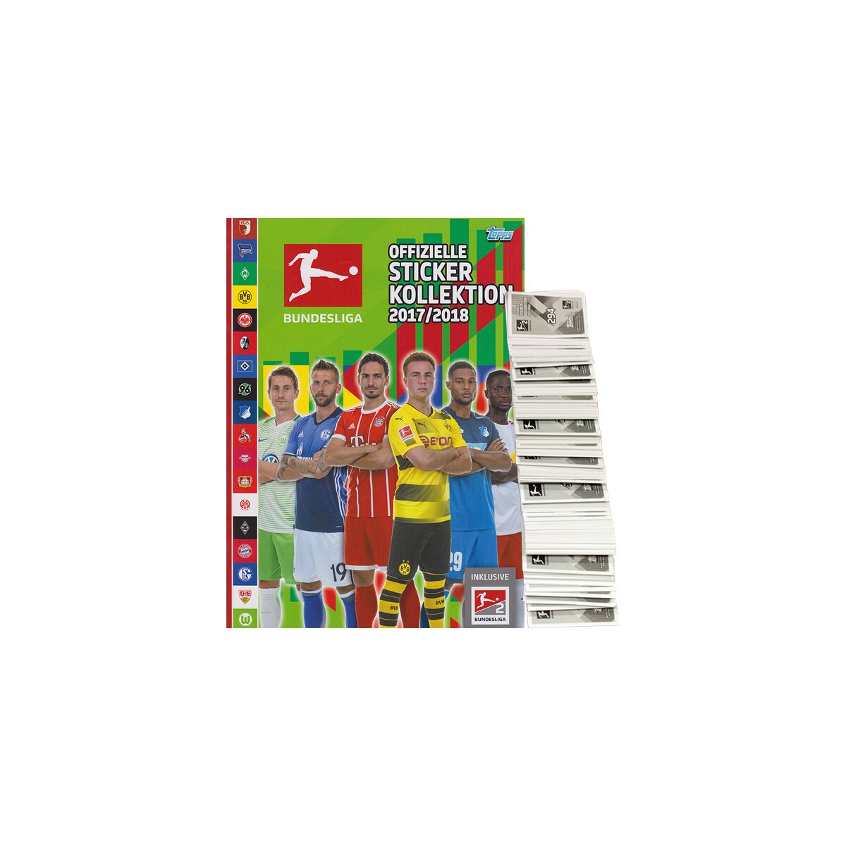 Topps Bundesliga 2018/2019 komplett Set alle 294 Sticker Sammelalbum  18/19