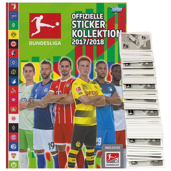 Topps Bundesliga Sticker 2017/18 Komplettsatz + Album