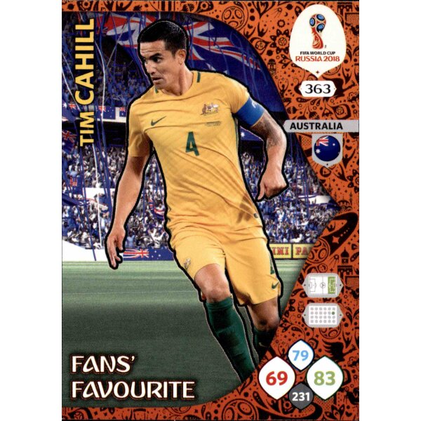 Panini WM Russia 2018 -  Nr. 363 - Tim Cahill - Fans Favourite