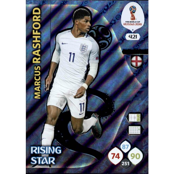 Panini WM Russia 2018 -  Nr. 421 - Marcus Rashford - Rising Star