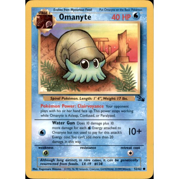 52/62 Omanyte - Fossil - Englisch