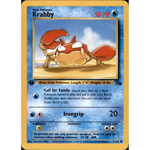 51/62 Krabby - Fossil - Englisch - 1 Edition